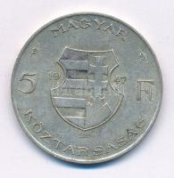 1947. 5Ft Ag "Kossuth" kapszulában T:VF patina Adamo F8.1