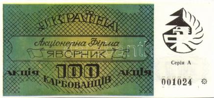 Ukrajna DN 3 db modern részvény 100Gr (2x), 1000Gr (1x) értékben T:I