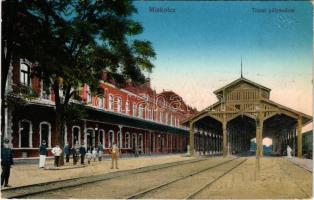 1915 Miskolc, Tiszai pályaudvar, vasútállomás. Vasúti levelezőlapárusítás 36-1915 (EK)
