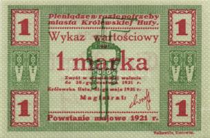 Német Birodalom/Weimari Köztársaság/Kattowitz 1921. 1M + 3M "Maiaufstand 1921" T:I