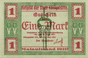 Német Birodalom/Weimari Köztársaság/Kattowitz 1921. 1M + 3M "Maiaufstand 1921" T:I