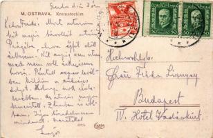 1928 Ostrava, Moravská Ostrava, Mährisch Ostrau; Krematorium / crematorium (EK)