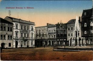 1915 Broumov, Braunau i. Böhmen; Stadthotel. Verlag Ernst Heintz / hotel, shop of Carl Pawel, Fr. Bo...