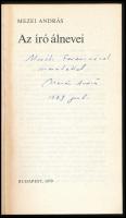 Mezei András: Az író álnevei. DEDIKÁLT! Bp., 1979, Kozmosz Könyvek. Kiadói papírkötés, első kötéstáb...