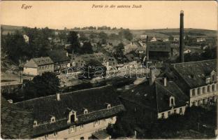 1918 Cheb, Eger; Partie in der unteren Stadt. Hermann Poy / view (EK)