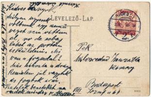 Trencsénteplic, Trencianske Teplice; Sétatér, templom. Wertheim Zsigmond kiadása / promenade, church...