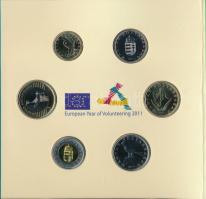 2011. 5Ft-200Ft (6xklf) forgalmi sor szettben, "Magyarország pénzérméi - Az Európai Unió Tanács...