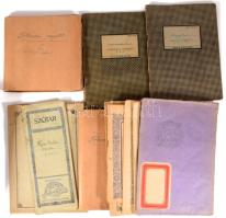ca 1930-1950 11 db iskolai füzet teleírva, rajzolva, több tárgyban