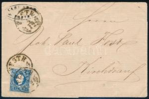 1859.12.04. 15kr II. típus levélen, "PESTH" (palmettás) - Kirchdrauf (Szepesváralja)