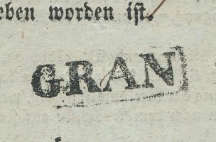 1859-1861 2 db feladóvevény "GRAN" (Gudlin 800 p), luxus minőség