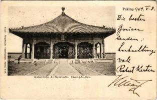 1904 Beijing, Peking; Kaiserliche Audienzhalle / Chung-ho-tien / császári audienciaterem / Imperial ...
