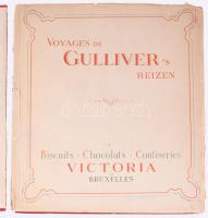 [Guliver utazásai cigarettakép gyűjtő könyv] Voyages de Gulliver's reizen. Victiria Chocolats C...