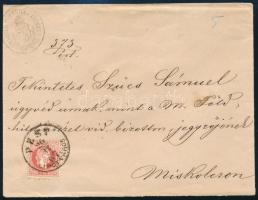 1867.12.26. Távolsági levél 5kr bérmentesítéssel, "PEST / LIPÓTVÁROS" - Miskolc