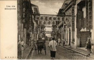 Shanghai, kínai utca / Chinese street, market, shop