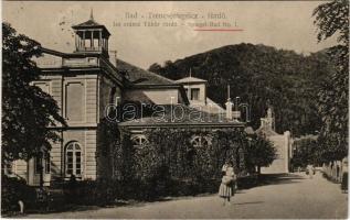 1915 Trencsénteplic, Trencianske Teplice; I. számú tükör fürdő. Wertheim Zsigmond kiadása / Spiegel-Bad No. 1. / spa, bathhouse (EK)