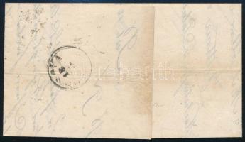 1873.03.15. Réznyomat 2kr oxidált bélyeg nyomtatványon, "PEST / LIPÓTVÁROS" - "ORSOVA...