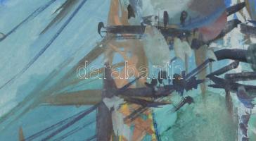 Jelzés nélkül: Áramfejlesztő telep. Akvarell, papír 28x39 cm