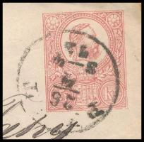 1872.04.26. Könyvnyomású 5kr díjjegyes levél "PEST" - "EPERIES / SÁROS. M."