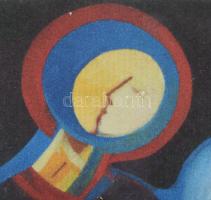 Aknay János (1949-2026 ): Őrangyal, computer print, merített papír, jelzett, művészpéldány. 11x16 cm