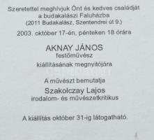 Aknay János (1949-2026 ): Őrangyal, computer print, merített papír, jelzett, művészpéldány. 11x16 cm
