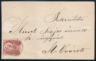 1874.10.26. 5kr távolsági levélen "BUDAPEST / JÓZSEFVÁROS" - "MAGY.ÓVÁR"