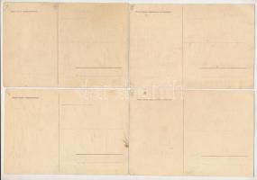 4 db RÉGI Szent István művészlap egy sorozatból: Szent István megkeresztelése, megkoronázása, megsze...