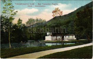 1911 Trencsénteplic, Trencianske Teplice; Uszoda. Wertheim Zsigmond kiadása / Schwimmschule / swimming pool, lake