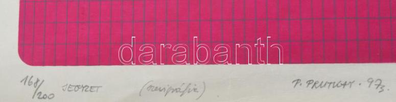 Prutkay Péter (1947-2022): Jegyzet 1973. Szerigráfia, papír. Jelzett. Számozott: 168/200 28x19 cm La...