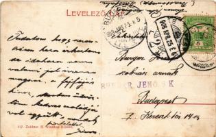 1908 Brassó, Kronstadt, Brasov; Station auf der Promenade / Sétatéri állomás, városi vasút. Zeidner ...
