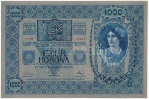 1902. 1000K "1290 23167" felülbélyegzés nélkül T:UNC
Hungary 1902. 1000 Korona "1290...