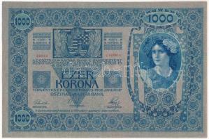 1902. 1000K "1327 20219" felülbélyegzés nélkül T:UNC
Hungary 1902. 1000 Korona "1327...