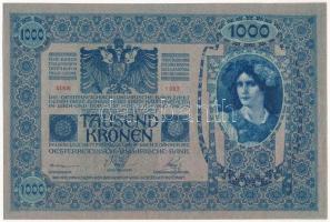 1902. 1000K "1327 20219" felülbélyegzés nélkül T:UNC
Hungary 1902. 1000 Korona "1327...