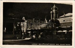 1937 Trencsénteplic, Trencianske Teplice; Kúpelná dvorana / fürdőház. Joza Holas kiadása / spa hall (EK)