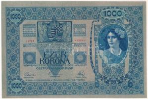1902. 1000K "1316 16724" piros "DEUTSCHÖSTERREICH" felülbélyegzéssel T:UNC,AU ba...