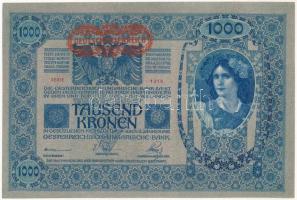 1902. 1000K "1316 16724" piros "DEUTSCHÖSTERREICH" felülbélyegzéssel T:UNC,AU ba...