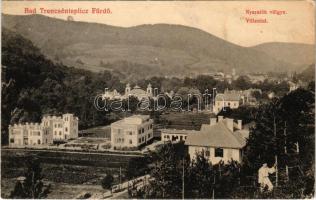 1917 Trencsénteplic, Trencianske Teplice; Nyaralók völgye. Hermann Seibt kiadása / Villental / villas (fl)