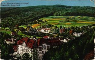 1915 Trencsénteplic, Trencianske Teplice; nagyszálloda. Ondreicska Fábián kiadása / Grand Hotel (EM)