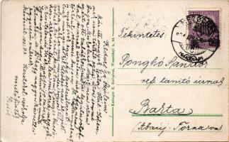 1931 Mezőcsát, Városház tér, a képeslap címzettje Ponghó Sándor, baktai református tanító (fa)