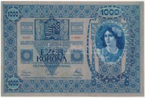 1902. 1000K "1495 85264" piros "Ausgegeben nach dem 4. Oktober 1920" felülbélyeg...