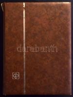 Leuchtturm A4 berakó 32 vékony fekete lappal, barna borítóval, használt állapotban