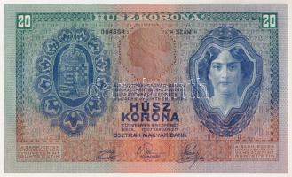 1907. 20K "2250 064534" T:UNC,AU ebben a tartásban R! / Hungary 1907. 20 Korona 2250 06453...