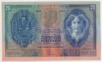 1907. 20K "2250 064534" T:UNC,AU ebben a tartásban R! / Hungary 1907. 20 Korona 2250 06453...