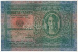1912. 100K "2386 66803" piros "Magyarország" felülbélyegzéssel T:AU / Hungary 19...