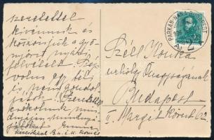 1936.12.31. Képes alkalmi levelezőlap "PARKAN-NANA-BUDAPEST / 2 A" mozgóposta bélyegzéssel