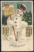 1936.12.31. Képes alkalmi levelezőlap "PARKAN-NANA-BUDAPEST / 2 A" mozgóposta bélyegzéssel