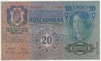 1913. 20K "1006 686002" második kiadás T:XF / Hungary 1913. 20 Korona "1006 686002&qu...
