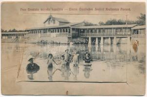 Kraljevica, Portoré, Porto Ré; leporellólap 10 képpel, közte kikötő, hajók, strand, fürdőzők, ciszterna, hotel / leporellocard with 10 pictures, including port, ships, beach, bathers, cisterna, hotel (fl)