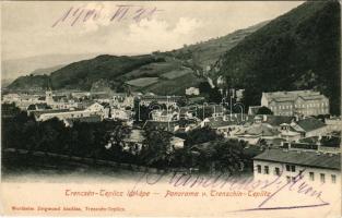 1905 Trencsénteplic, Trencianske Teplice; látkép. Wertheim Zsigmond kiadása / general view (EK)