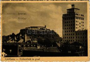 1938 Ljubljana, Laibach; Neboticnik in grad / the Skyscraper and the Castle