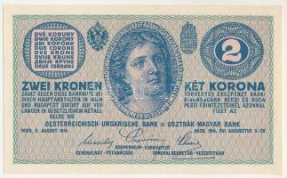 1914. 2K "C 1563 462980" T:UNC / Hungary 1914. 2 Korona "C 1563 462980" C:UNC
A...